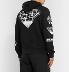 McQ Alexander McQueen - Monster Rally Printed Loopback Cotton-Jersey Hoodie - Black