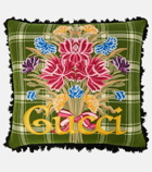 Gucci - Embroidered checked cushion