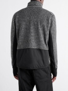 Moncler Grenoble - Checked Shell-Trimmed Fleece Mid-Layer - Gray