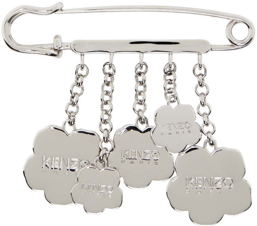 Kenzo Silver Kenzo Paris 'Kenzo Crest' Pin Kenzo