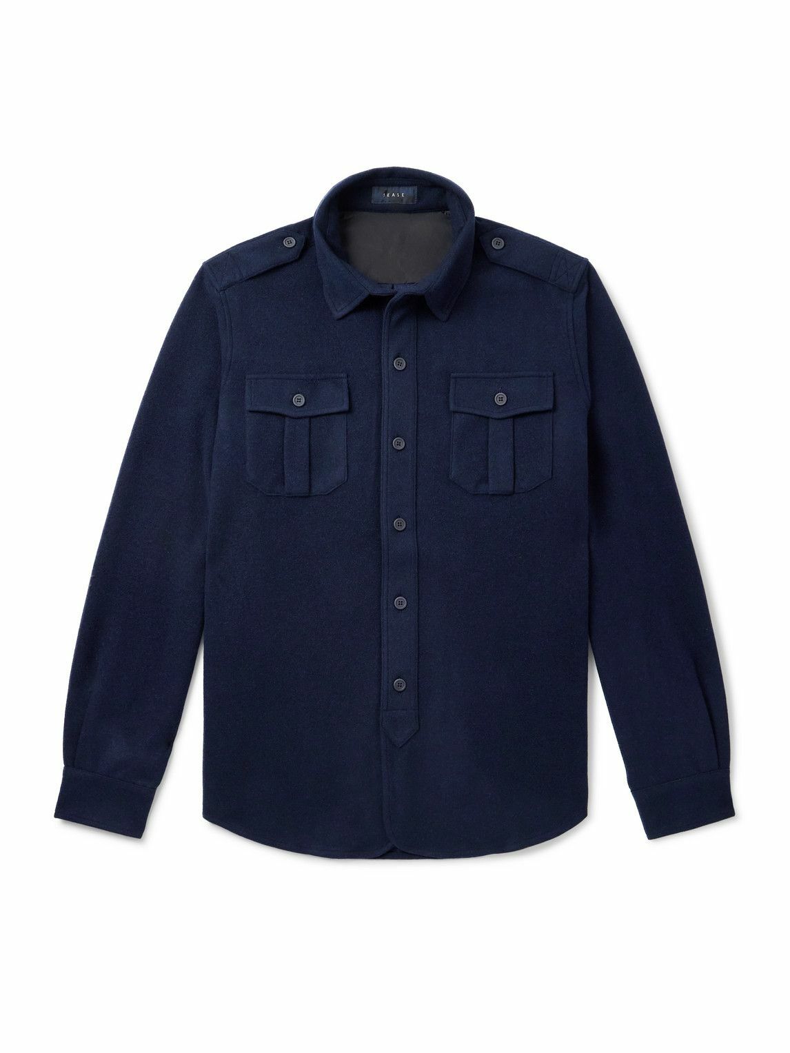 SEASE - Wool-Blend Shirt - Blue