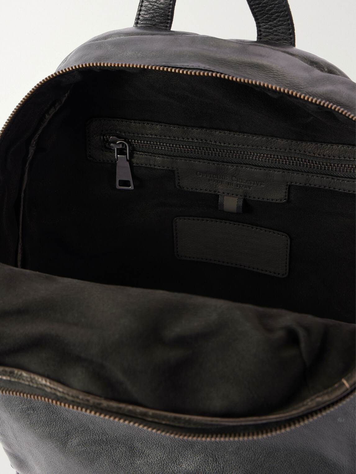 Officine Creative - Recruit/19 Full-Grain Leather Backpack - Black