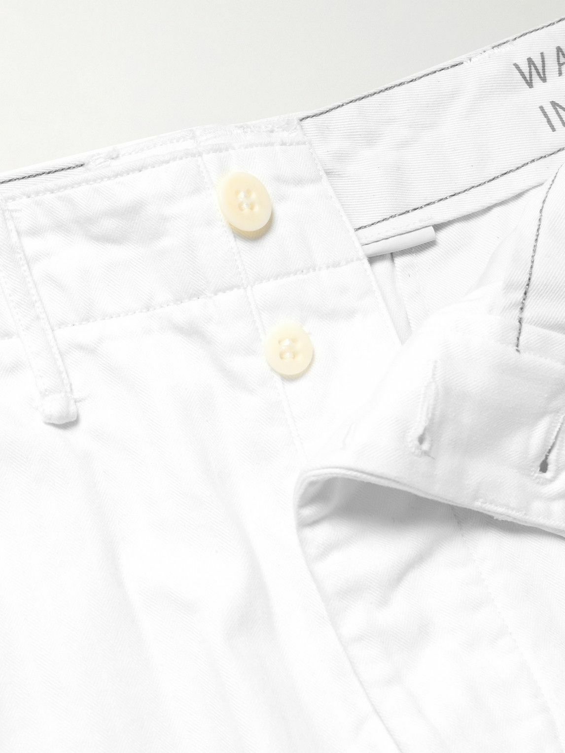 RRL - Officer's Straight-Leg Herringbone Cotton Trousers - White