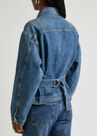 Agolde Zyla Belted Denim Jacket Blue