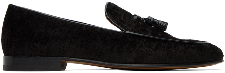 Photo: TOM FORD Black Liam Tassel Loafers