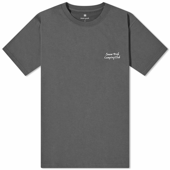 Photo: Snow Peak Men's Logo T-Shirt in Charcoal