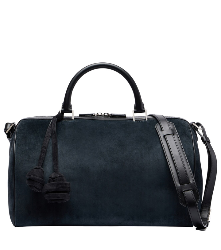 Photo: Magda Butrym Varsovia floral-appliqué suede duffel bag