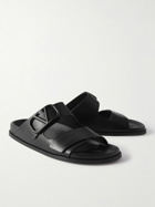 Valentino Garavani - Logo-Embellished Leather Slides - Black