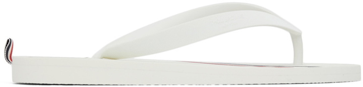 Photo: Thom Browne White RWB Strip Flip Flops