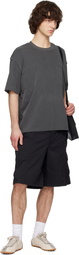Solid Homme Gray Raw-Edge T-shirt