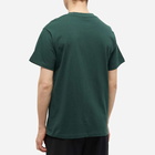 Pass~Port Men's Tea~Pot Embroidery T-Shirt in Forest Green