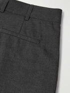 De Bonne Facture - Straight-Leg Pleated Super 130s Wool Suit Trousers - Gray