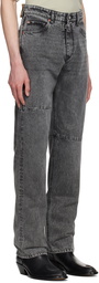 MM6 Maison Margiela Gray Paneled Jeans