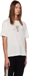 Palm Angels White Printed T-Shirt