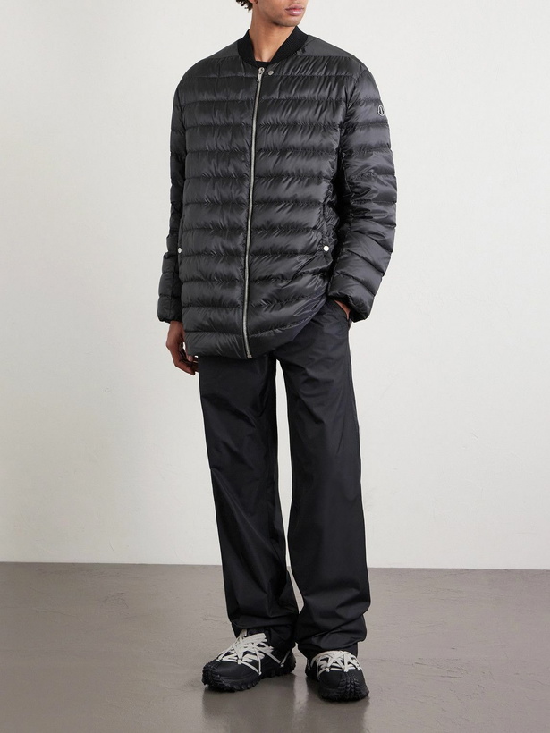 Photo: Rick Owens - Moncler Quilted Padded Shell Down Jacket - Black