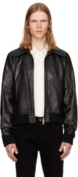 AMIRI Black Zip Leather Jacket
