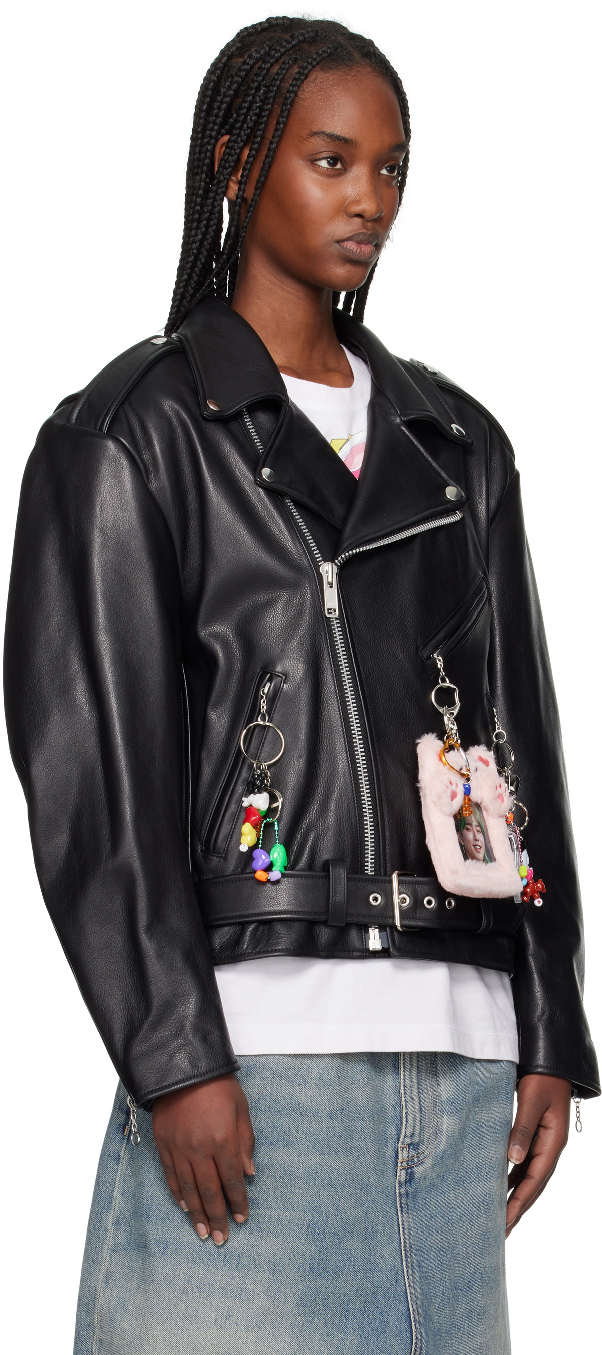 doublet Black Ita Riders Leather Jacket