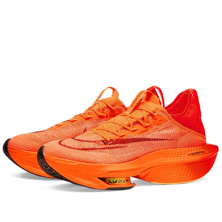 Photo: Nike Men's Air Zoom Alphafly Next% 2 Sneakers in Total Orange/Black/Bright Crimson