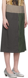 SC103 Green Shade Midi Skirt
