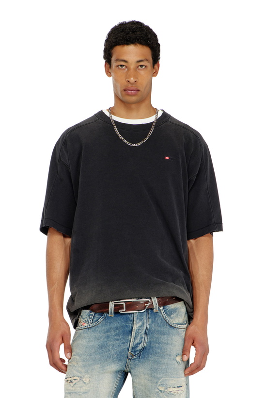 Photo: Diesel Cotton T-shirt with degradé effect - T-Shirts Mens in Black