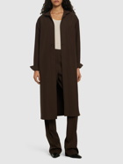 FERRAGAMO - Single Breasted Wool Long Jacket