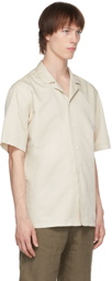 Z Zegna Beige Oversized Linen Shirt