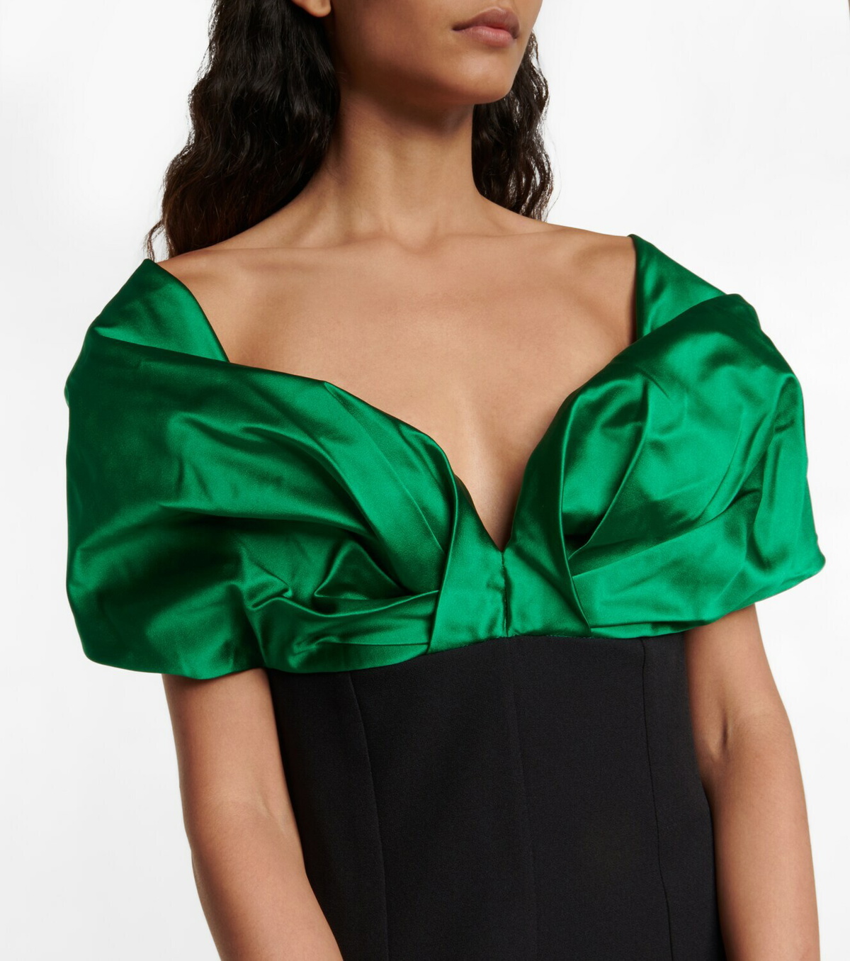 slim fit dress slacks Ginny Midi Dress in Jewel Green with Embellished Belt – Maison Safiyaa USA main image 0