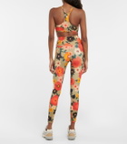 Tory Sport Printed racerback sports bra