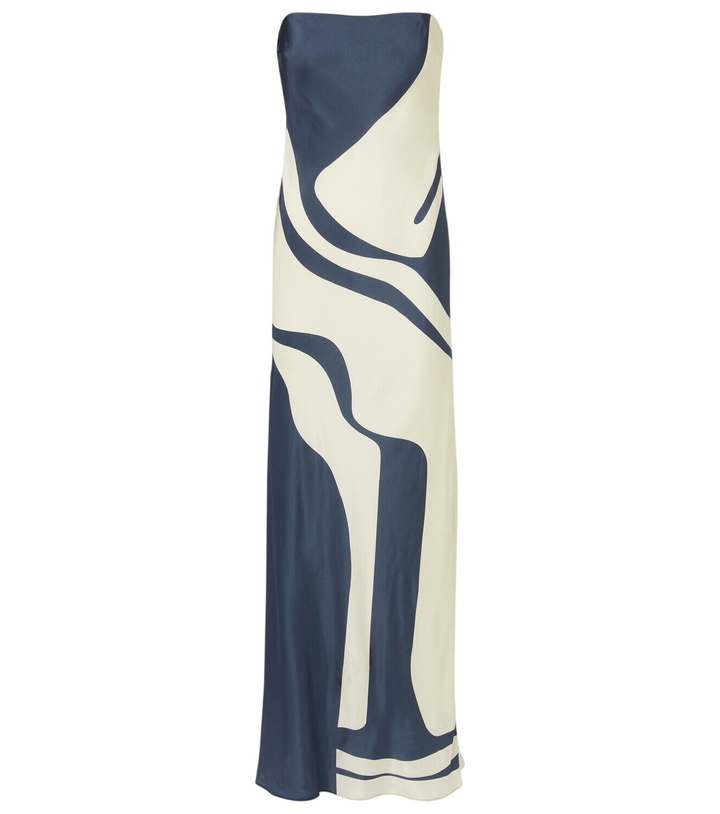 Photo: SIR Lilou strapless silk maxi dress