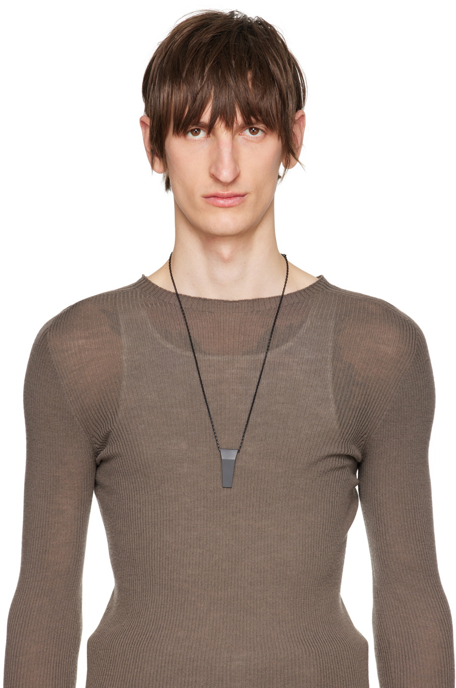 Rick Owens Black Trunk Charm Necklace Rick Owens