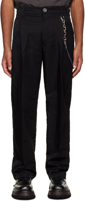 Photo: Song for the Mute Black Loose Pleated Trousers