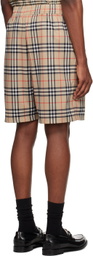 Burberry Beige Vintage Check Shorts