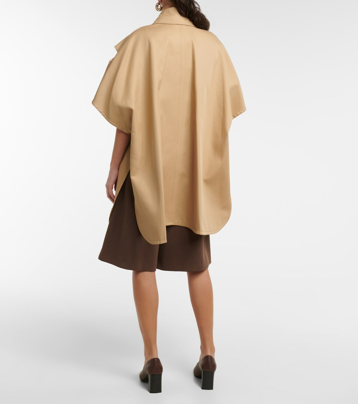 ◆MAX MARA◆ Pernice 7/4袖 コットン ケープ / Beige ◆ Max Mara - Pernice cotton gabardine pea coat Max Mara