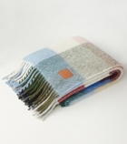Loewe Checked alpaca and wool-blend blanket