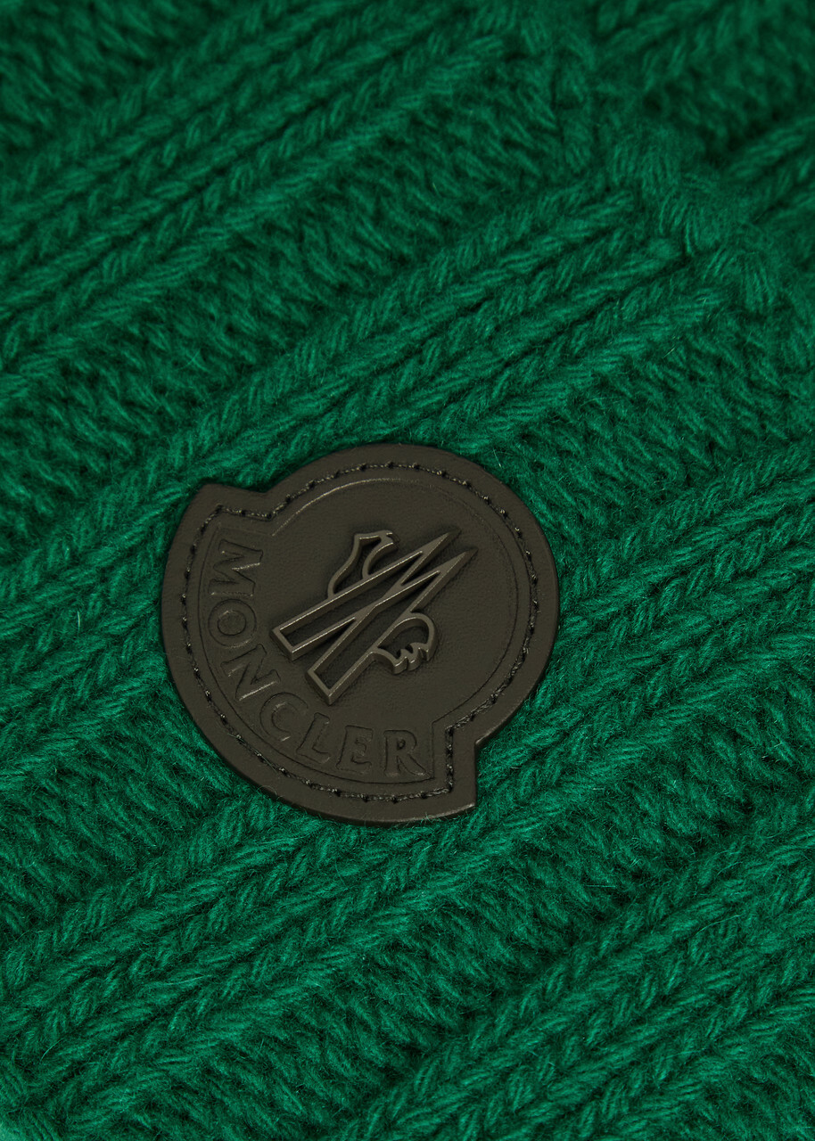 Moncler Logo-appliquéd Wool and Cashmere-blend Collar - Green - One Size