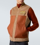 Junya Watanabe Leather-trimmed cotton and wool vest