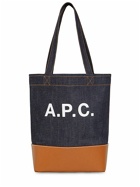 A.P.C. - Small Logo Denim & Leather Tote Bag