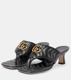 Gucci GG Marmont 55 leather thong sandals