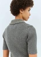 Gucci Rib Wool Polo Shirt