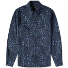 A.P.C. Men's Mathys Animal Print Overshirt in Marine