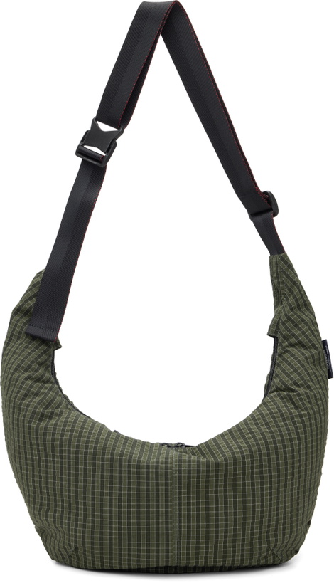 Photo: Comme des Garçons Homme Green Grid Check Pattern Bag