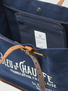 Bleu de Chauffe - Bazar Leather-Trimmed Printed Cotton-Canvas Tote Bag