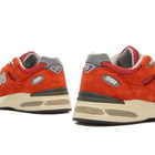 New Balance 991v2 Sneaker in Grenadine/Fire Whirl