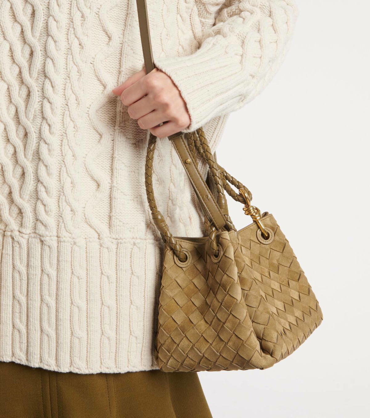 ショルダーバッグ・ポシェット Bottega Veneta Brown Parachute Bottega Veneta Brown Large Parachute Bag Bottega Veneta