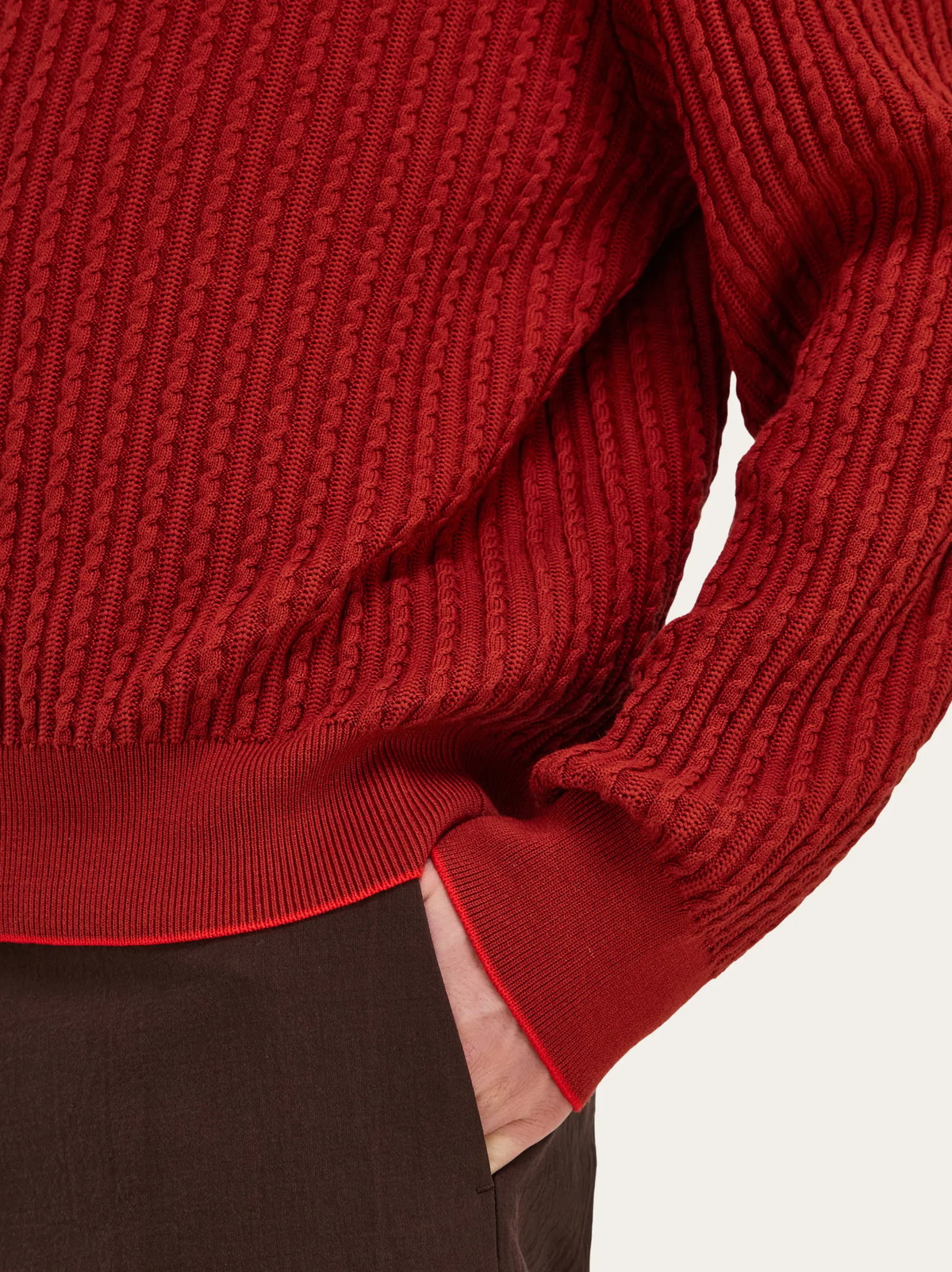 Ferragamo Mens Knitted polo top in Red