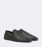 Bottega Veneta Palazzo Intrecciato leather slip-on shoes