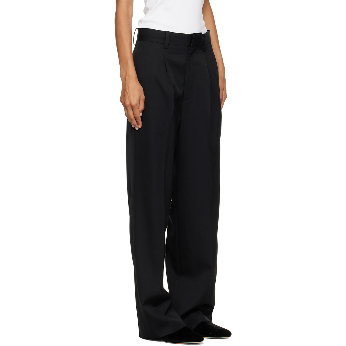 ssstein Black Straight Trousers