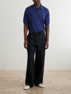 William Lockie - Virgin Wool Polo Shirt - Blue