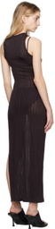 Eckhaus Latta Brown Shrunk Maxi Dress
