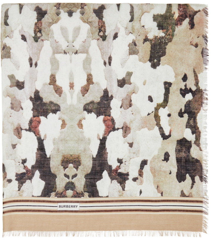 Photo: Burberry Multicolor Camouflage Print Scarf